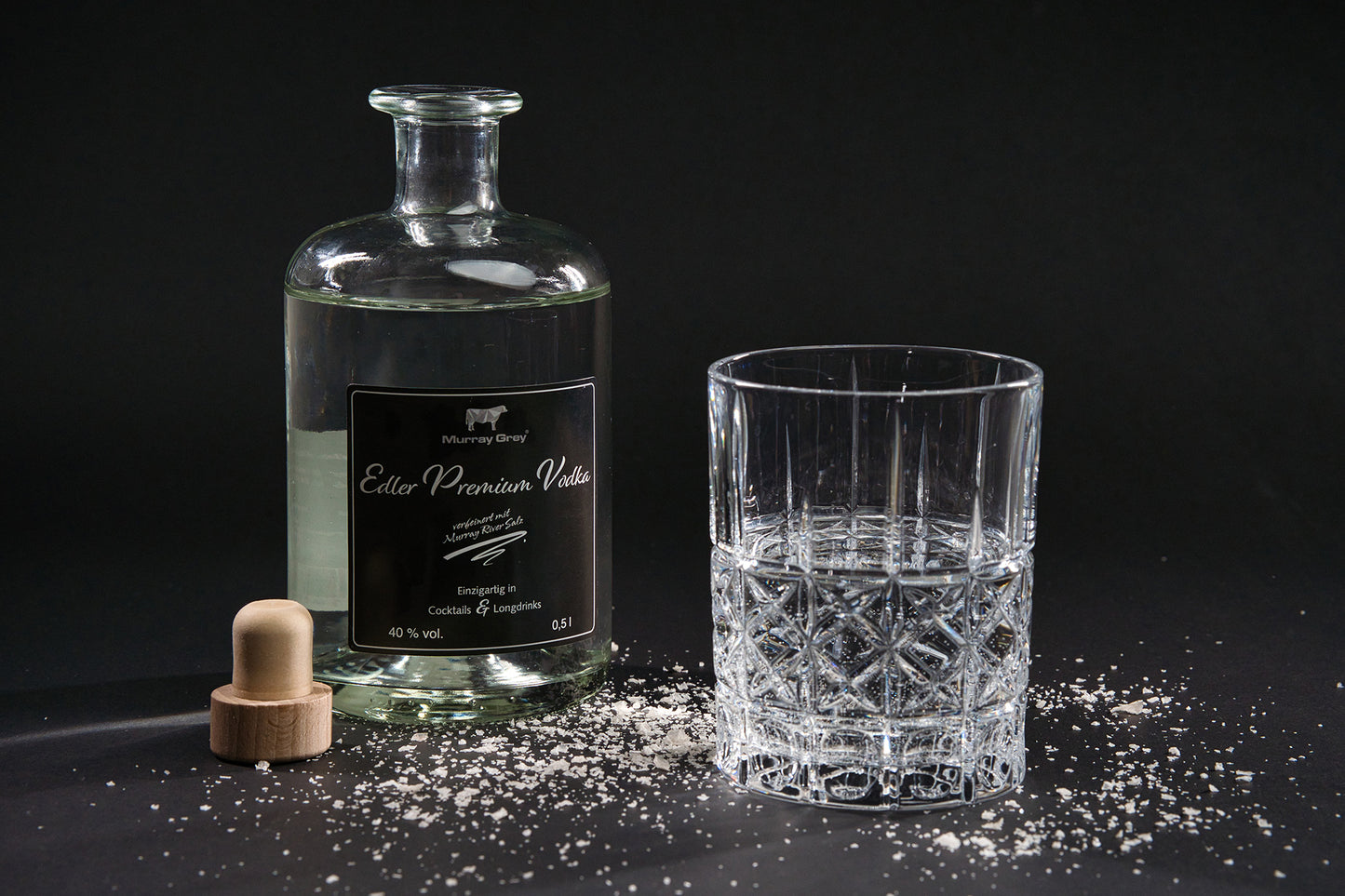 edlen salted premium Vodka kaufen - mit Murray Grey Salz verfeinert