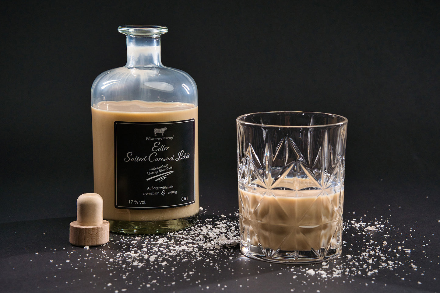 edlen salted Caramel Likör kaufen - mit Murray Grey Salz verfeinert